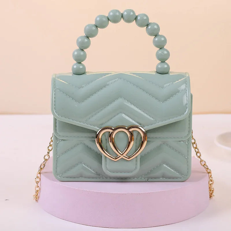 One Shoulder Messenger Mini Chain Key Pearl Jelly Bag - DanaFashionstore