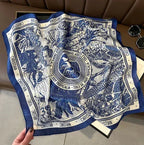 Fashionable Stylish Silk Scarf Artificial Silk Square All-matching - DanaFashionstore