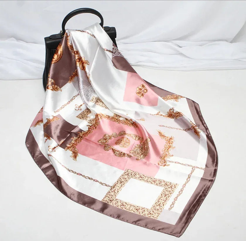 Digital Printed Square Silk Scarf - DanaFashionstore