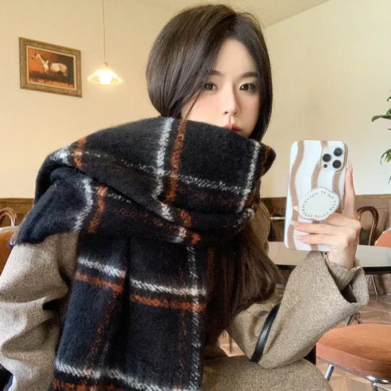 Fashion Scarf Casual Plaid Printed Warm Neck Protection Scarf - DanaFashionstore