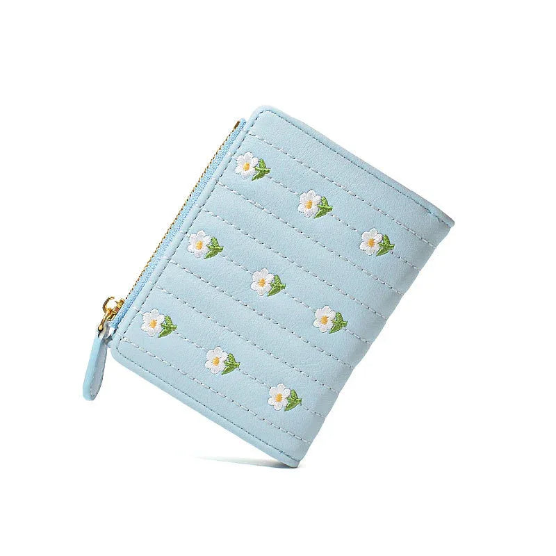 Cute Embroidered Women's Wallet Simple And Short Off - DanaFashionstore