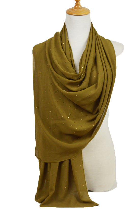 Chain Pearl Chiffon Hui Hood