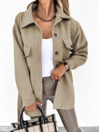 Lapel Jacket Fashion Casual Single-Breasted Coat With Belt Spring Autumn Women's Clothing