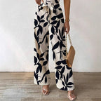 Floral Print Elastic Waist Jumpsuit 2026 - Belt Casual Jumpsuit - DanaFashionstore