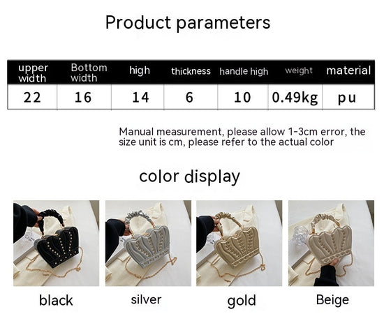 Crown Handbags High-grade Elegant Affordable Luxury Fashion Shoulder Messenger Bag - Dana Fashion