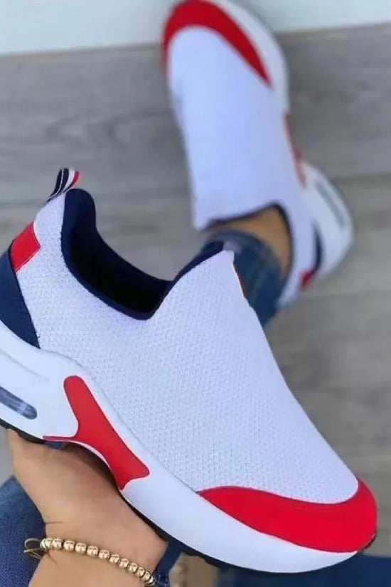 Women's Fashion Stretch Round Toe Knit Sneakers - DanaFashionstore