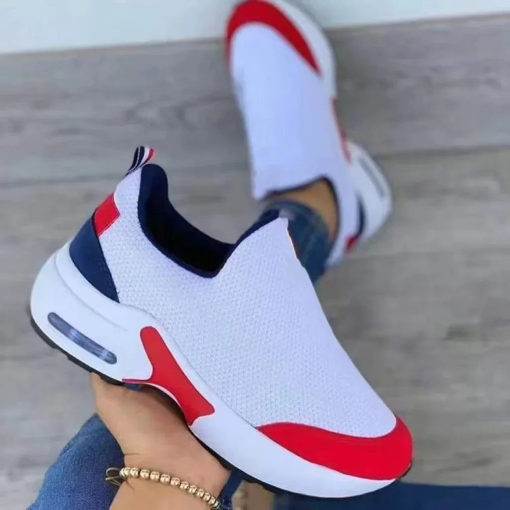 Women's Fashion Stretch Round Toe Knit Sneakers - DanaFashionstore