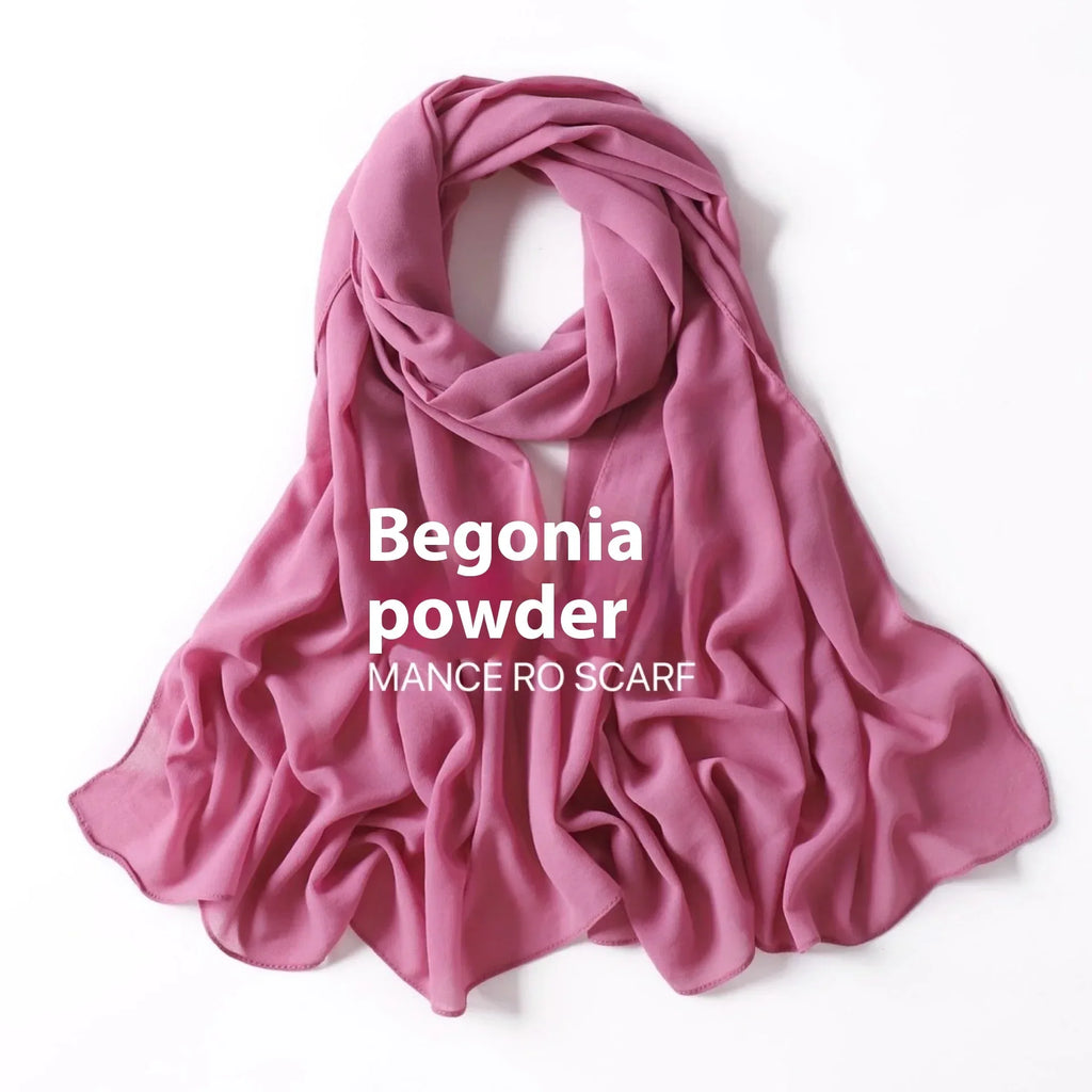 Pure Color Pearl Chiffon Scarf Headcloth Veil Chiffon Scarf - DanaFashionstore
