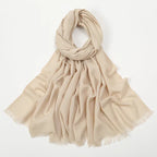 Flat Slub Cotton Solid Color Scarf Breathable Monochrome - DanaFashionstore