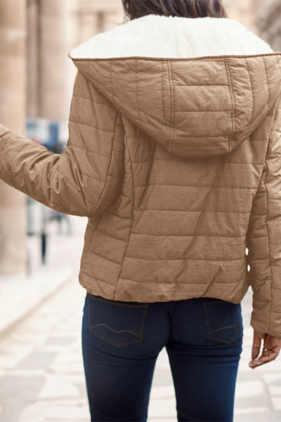 Black Casual Street Style Lightweight Warm Short Women Padded Coat