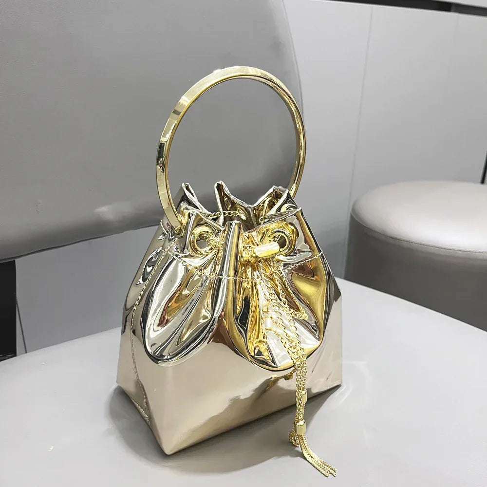 Women's Metallic Chain Shoulder Messenger Bag - DanaFashionstore