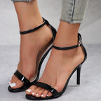 Women's Buckle Stiletto Open Toe Sandals - DanaFashionstore