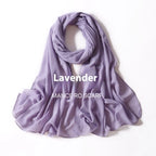 Pure Color Pearl Chiffon Scarf Headcloth Veil Chiffon Scarf - DanaFashionstore