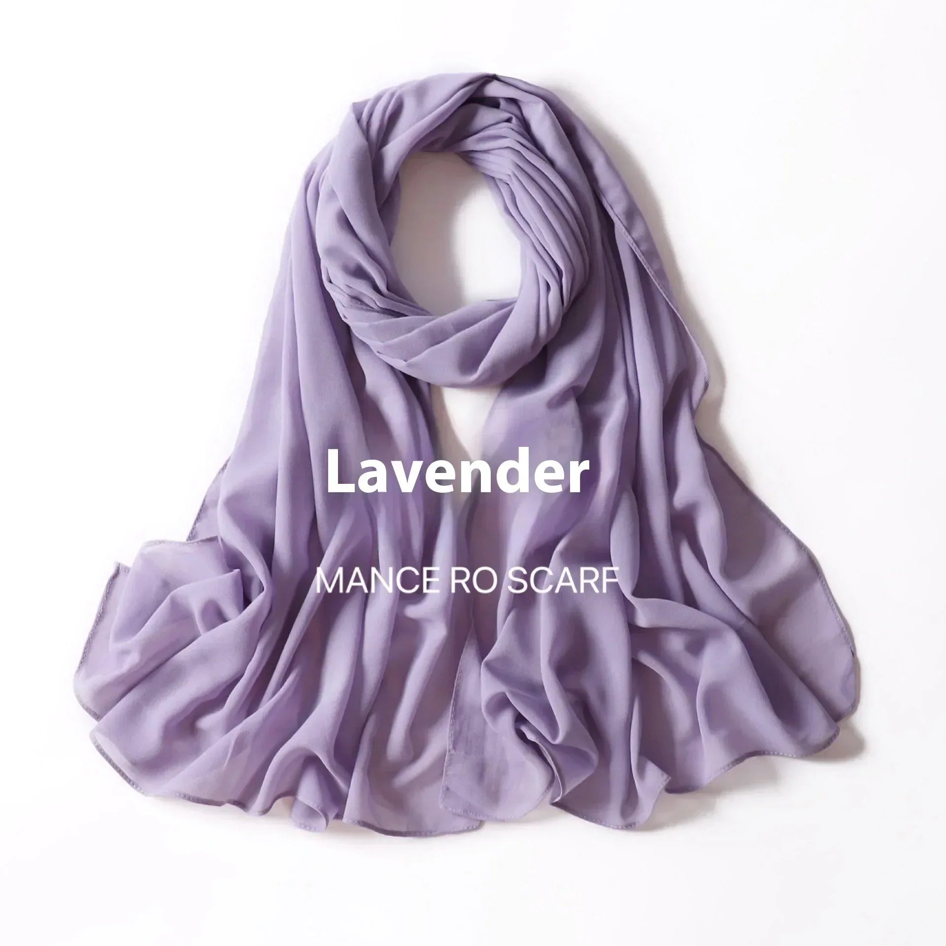 Pure Color Pearl Chiffon Scarf Headcloth Veil Chiffon Scarf - DanaFashionstore