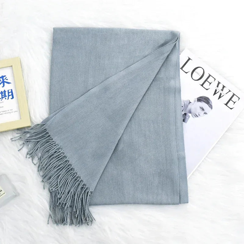 Annual Meeting Warm Cashmere Tassel Scarf - DanaFashionstore