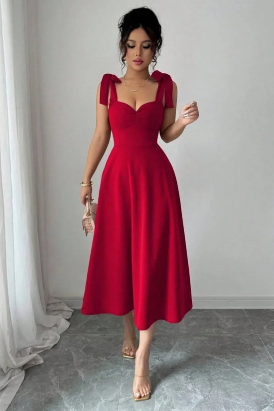 Lace-up Waist-cinching Maxi Dress - DanaFashionstore