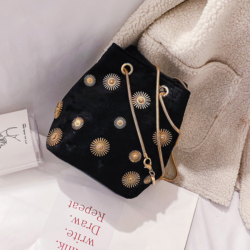 Women's Fashion Velvet Bucket Bag - Dana Fashion