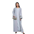 Middle East Muslim Embroidered Cardigan Dress Robe - Elegant Islamic Clothing - DanaFashionstore