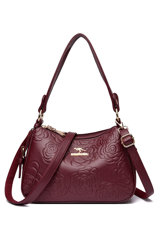 Soft Leather Textured Ethnic Style Simple Versatile Large Capacity Shoulder Messenger Bag - Dana Fashion