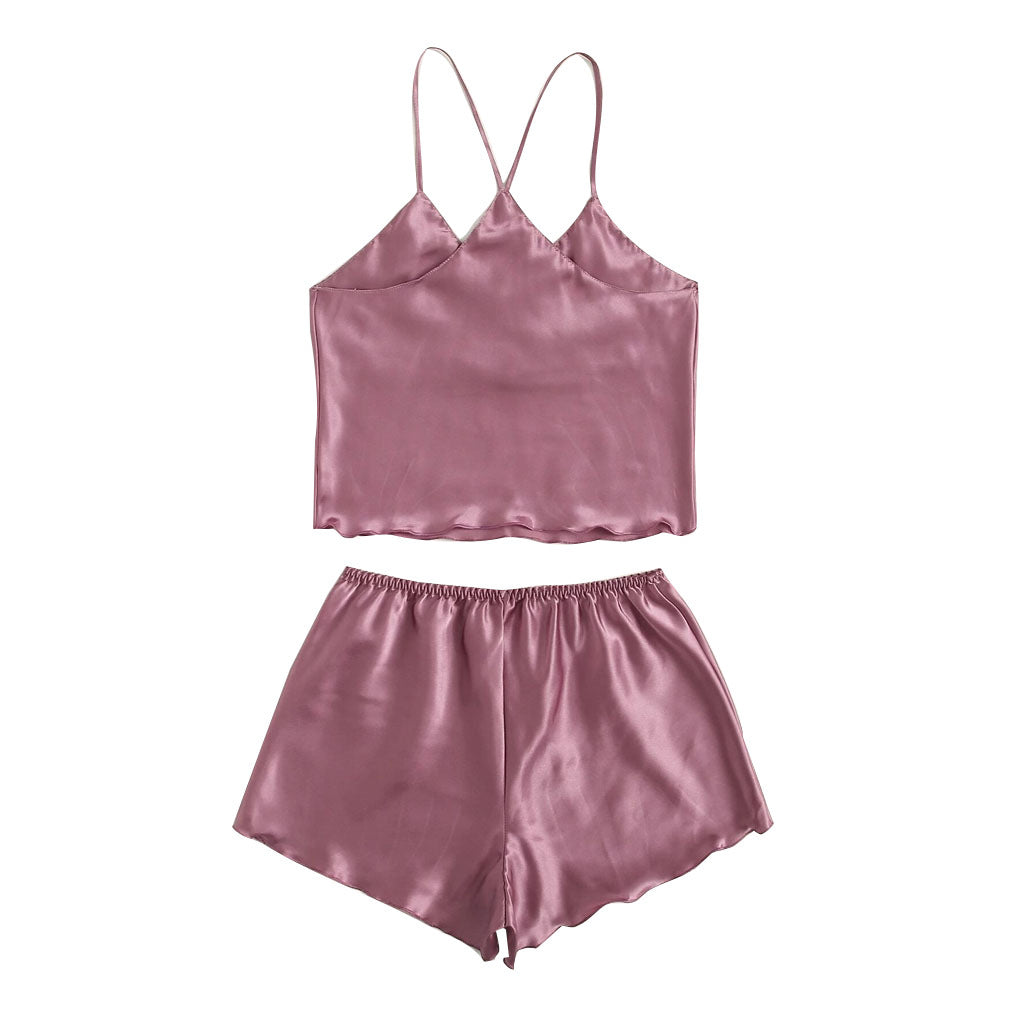 Home Sexy Female Nightgown Two-piece Thin Pajamas Can Be Worn At Home - Dana Fashion