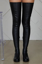 New Women's Long-tube Elastic Low-heel Boots - DanaFashionstore