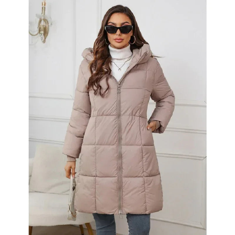 Women's Design Hooded Mid-Length Thickened Coat 2026 - Winter Jacket - DanaFashionstore