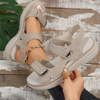 Casual Velcro-design Sandals Summer Comfortable Fish Mouth Sports Sandals Women Lightweight Beach Shoes - DanaFashionstore