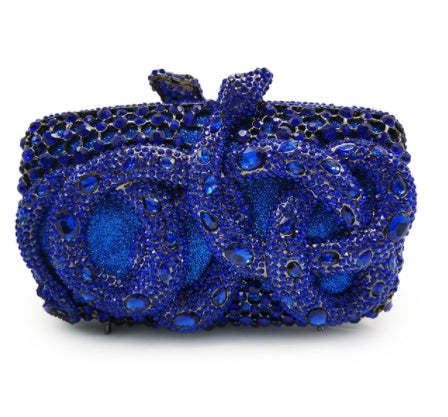 Python Diamond-studded Dinner Bag Magnetic Clasp Chain Clutch - Dana Fashion