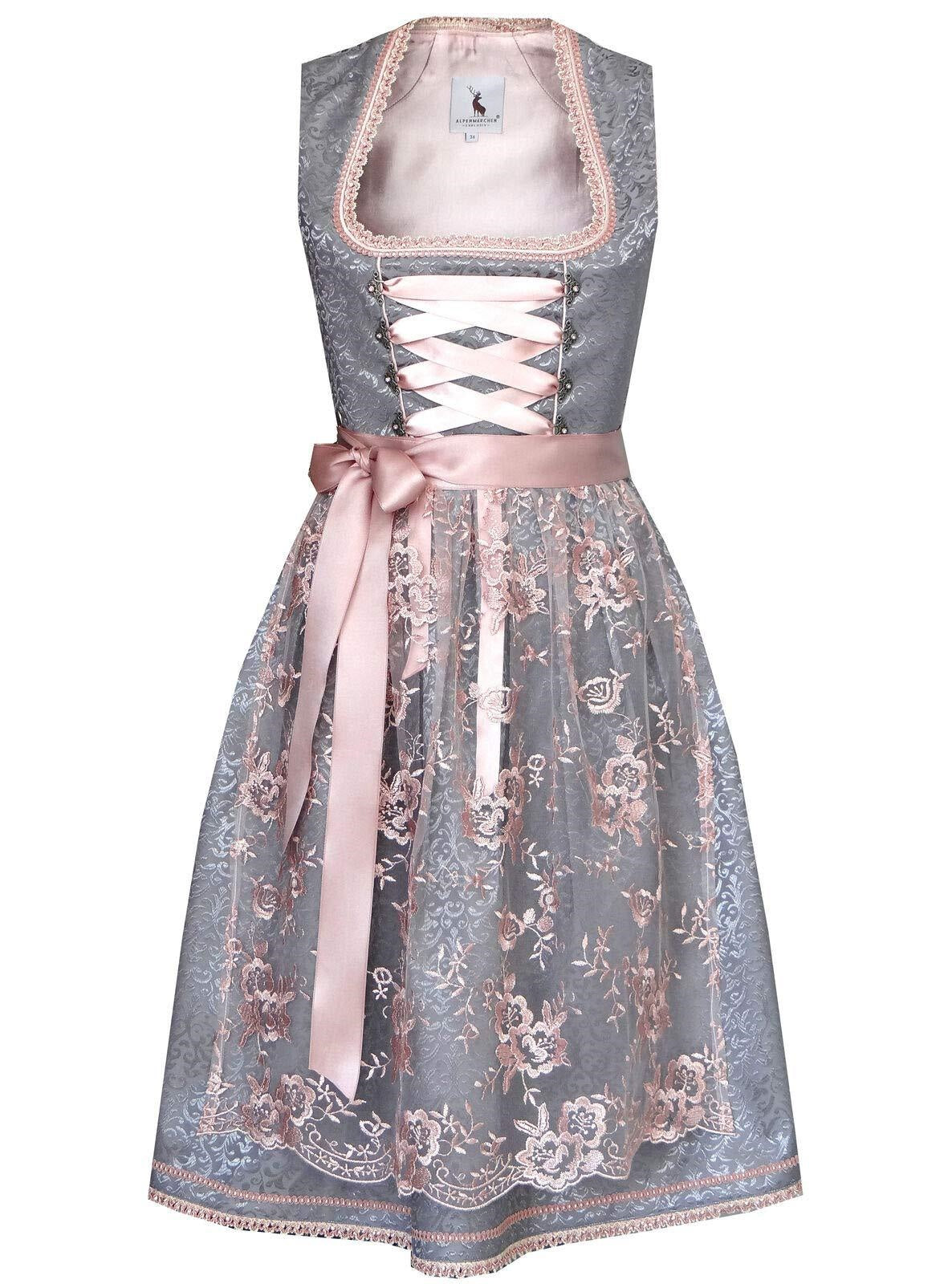 German Oktoberfest Costume Printed Lace Up Dress Maid
