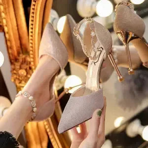 French High Heels Wedding Shoes Design Sense Dignified Goddess - DanaFashionstore