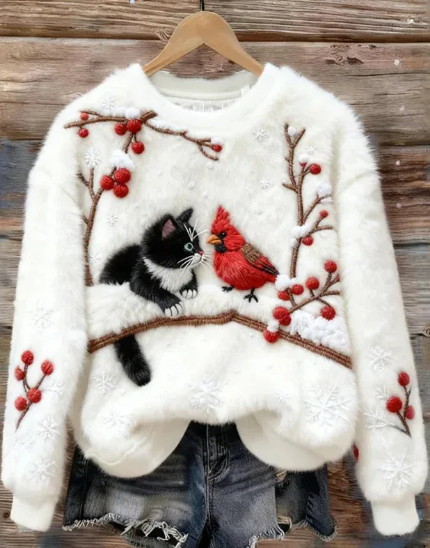 3D-printed Christmas-themed Women's Flannel Hoodie - DanaFashionstore