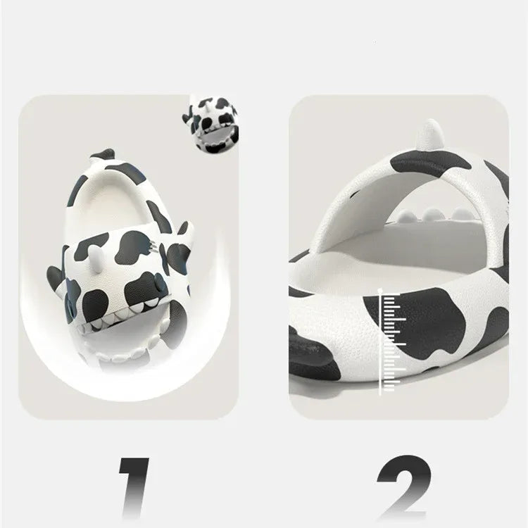 Cow Shark Slippers Women Indoor Home Non-slip - DanaFashionstore