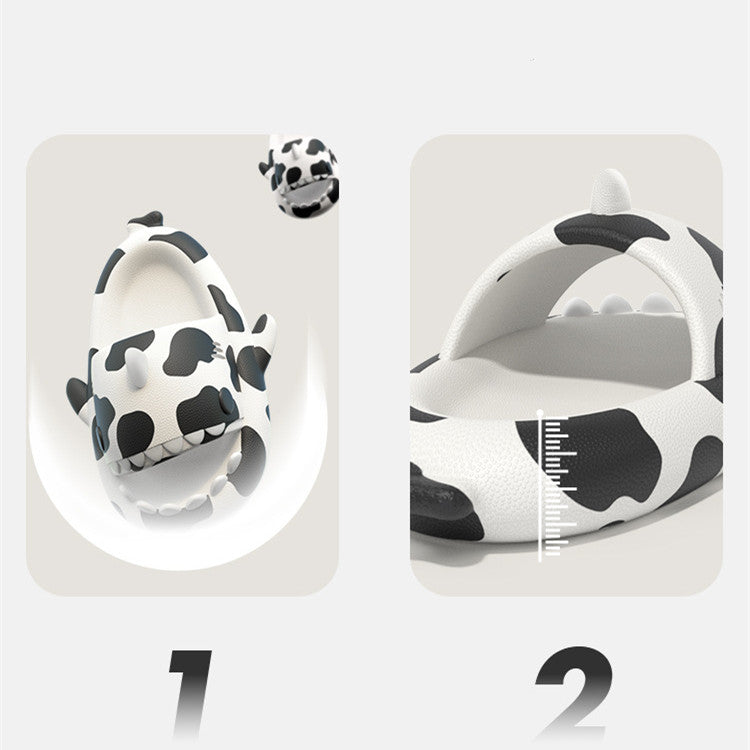 Cow Shark Slippers Women Indoor Home Non-slip