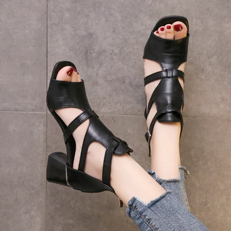 Fashion Medium Low Heel Sandals - DanaFashionstore