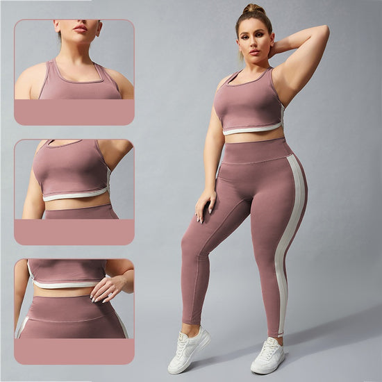Running Yoga Racerback Type Nude Contrast Fitness Pants For Women