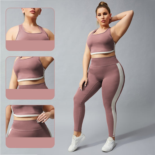 Running Yoga Racerback Type Nude Contrast Fitness Pants For Women