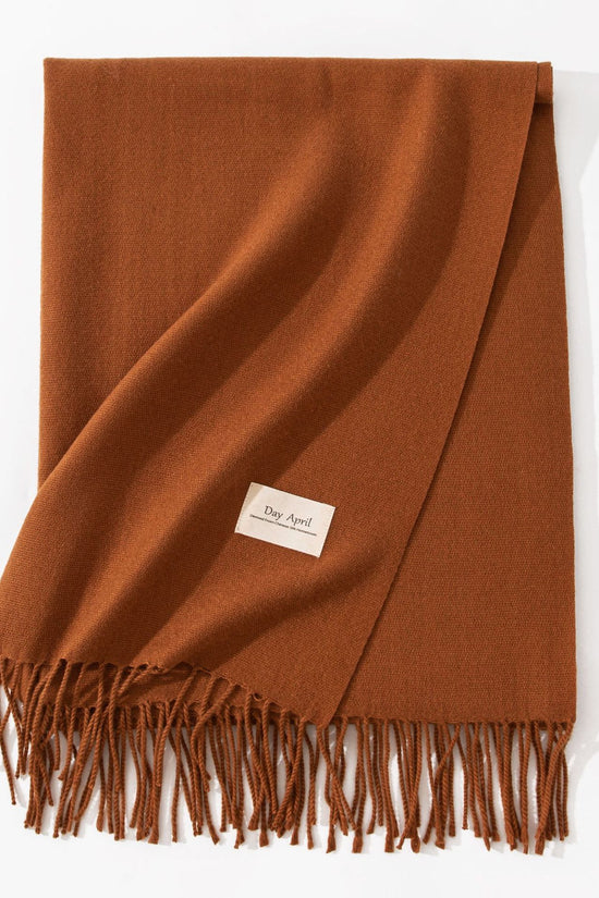 Pure Color Artificial Cashmere Scarf Women's Winter High-grade Shawl