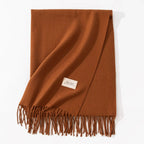 Pure Color Artificial Cashmere Scarf Women's Winter High-grade Shawl - DanaFashionstore