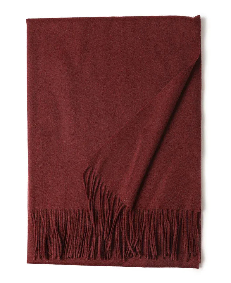 New Solid Color Wool Long Beard Warm Tassel Scarf Thick - DanaFashionstore