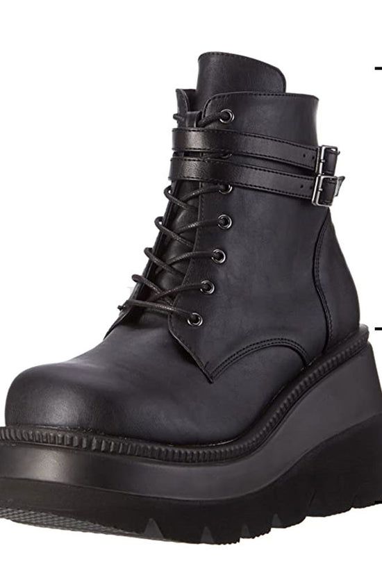 Women's Dark Gothic Wedge Platform Ankle Boots