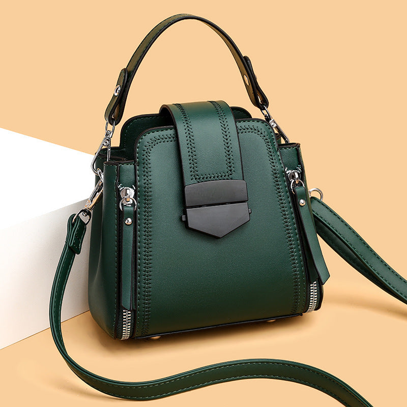 Elegant Lady Soft Leather Textured Small Handbag - Dana Fashion