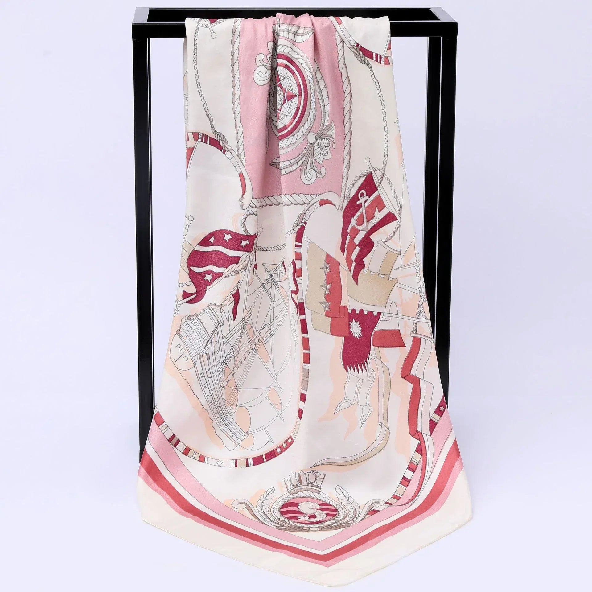 Sailing Print Emulation Silk Scarf Fashion Shawl - DanaFashionstore