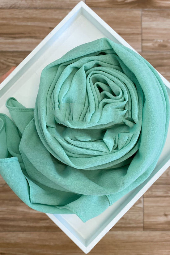 Women's Hijab Solid Pearl Chiffon Scarf