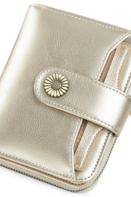 Oil Wax Genuine Leather Lady's Wallet European And American Style