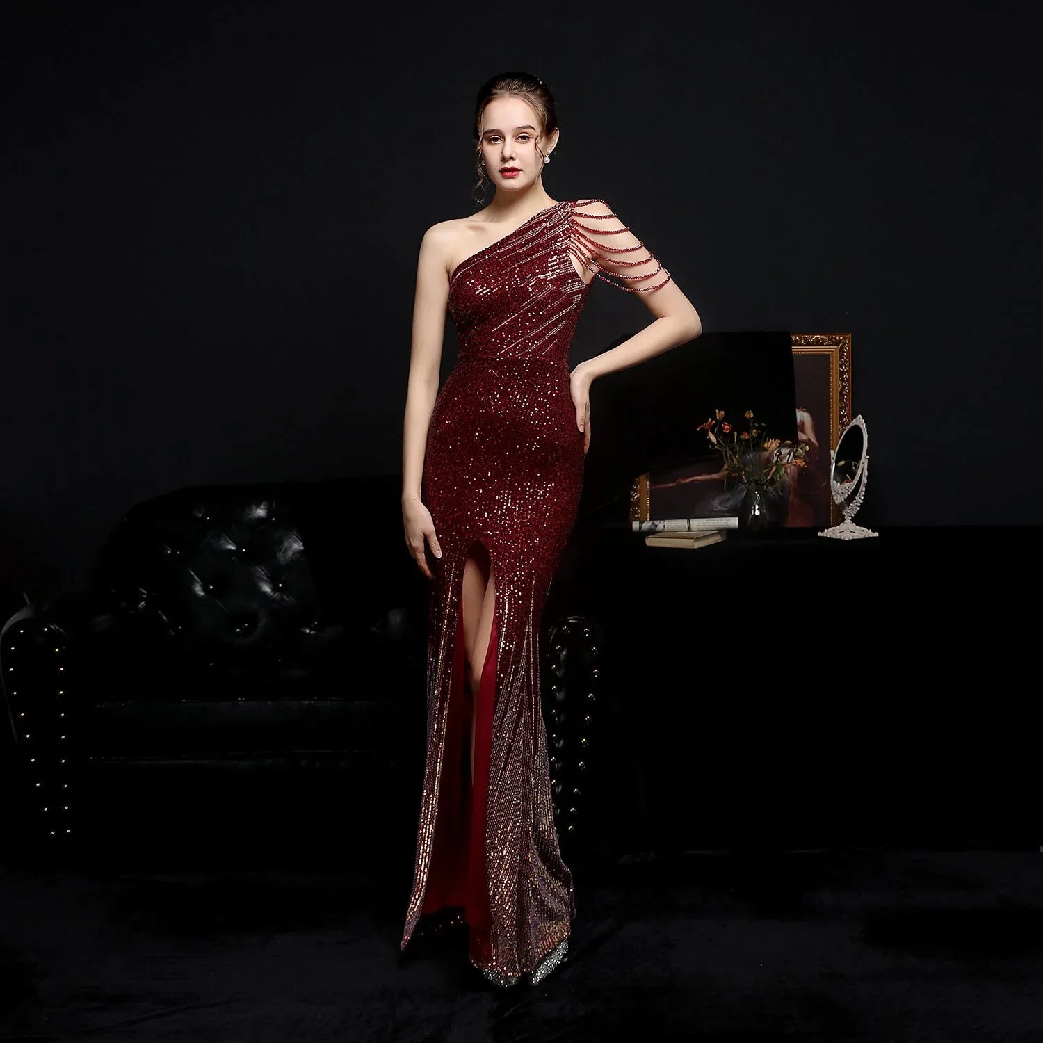 Party Evening Dress Sexy Long Section Was Thin Toast Bride - DanaFashionstore
