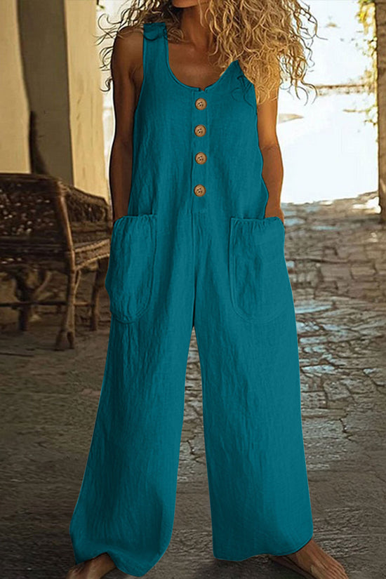 Sleeveless Casual One-piece Wide Leg Jumpsuit