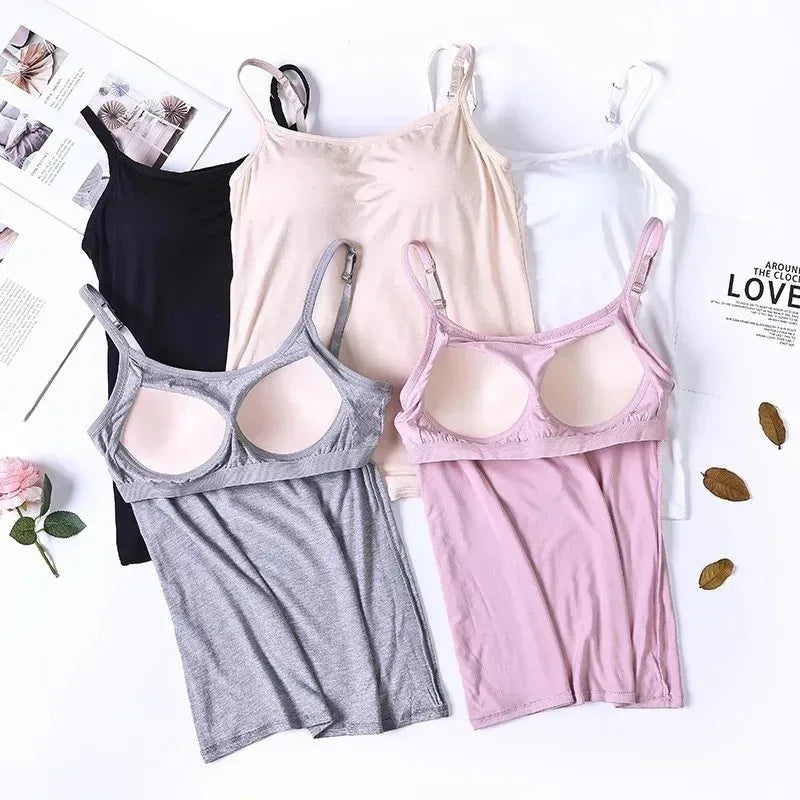 Modal Long Women's Sling Vest Inner Match Tube Top Home Wear Wear-free Bra Pieces - DanaFashionstore