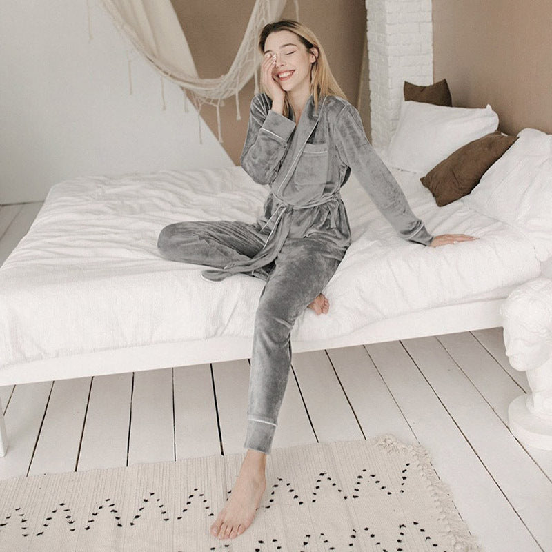 Ladies Homewear Long Sleeve Nightgown Set - Dana Fashion