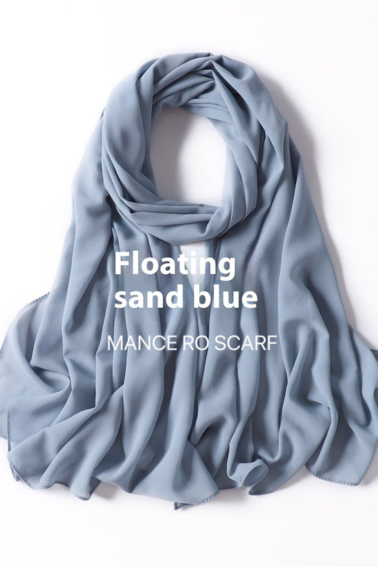 Pure Color Pearl Chiffon Scarf Headcloth Veil Chiffon Scarf