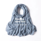 Pure Color Pearl Chiffon Scarf Headcloth Veil Chiffon Scarf - DanaFashionstore